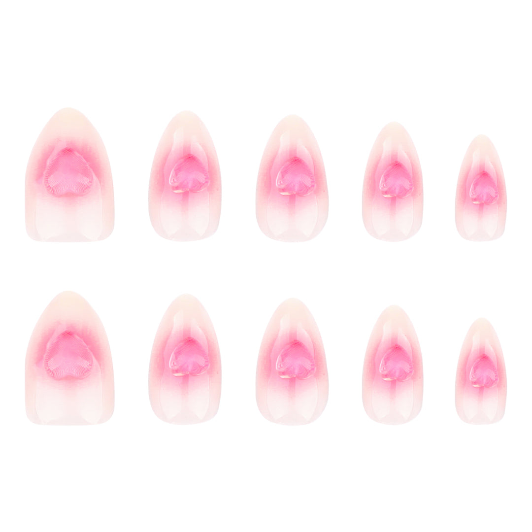 Artistic Nail Extensions with Rose Design Kalsten