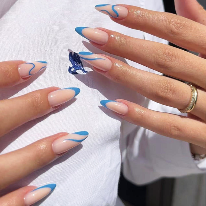 Artistic Pointed Press-On Nails Kalsten