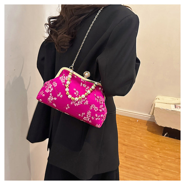 Floral Print Evening Clutch