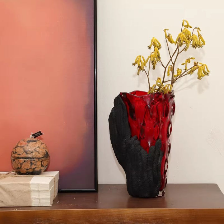 Artistic Hand-crafted Glass Vase