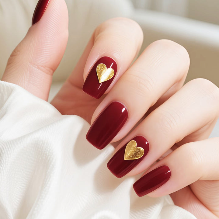 Heart-Embellished Nail Art Set Kalsten