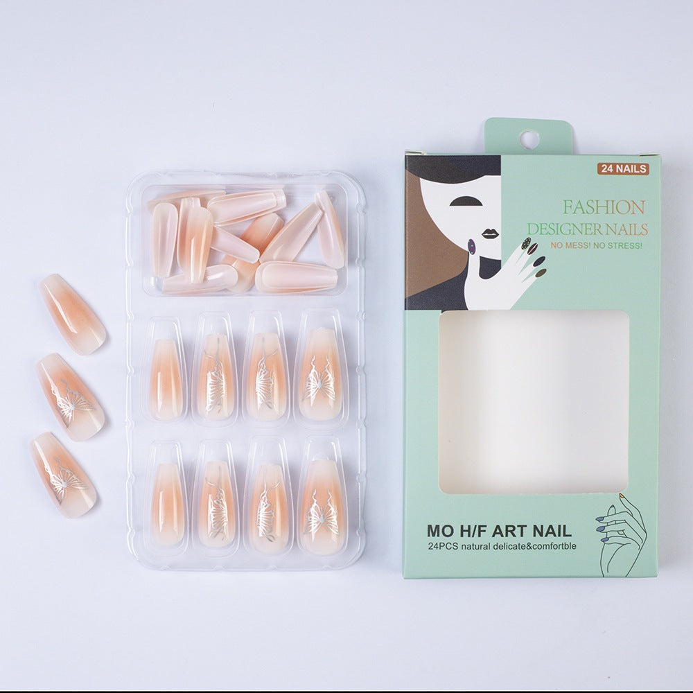 Artifical nails with elegant butterfly design Kalsten
