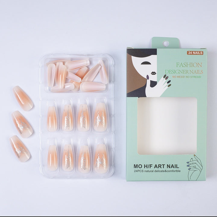 Artifical nails with elegant butterfly design Kalsten