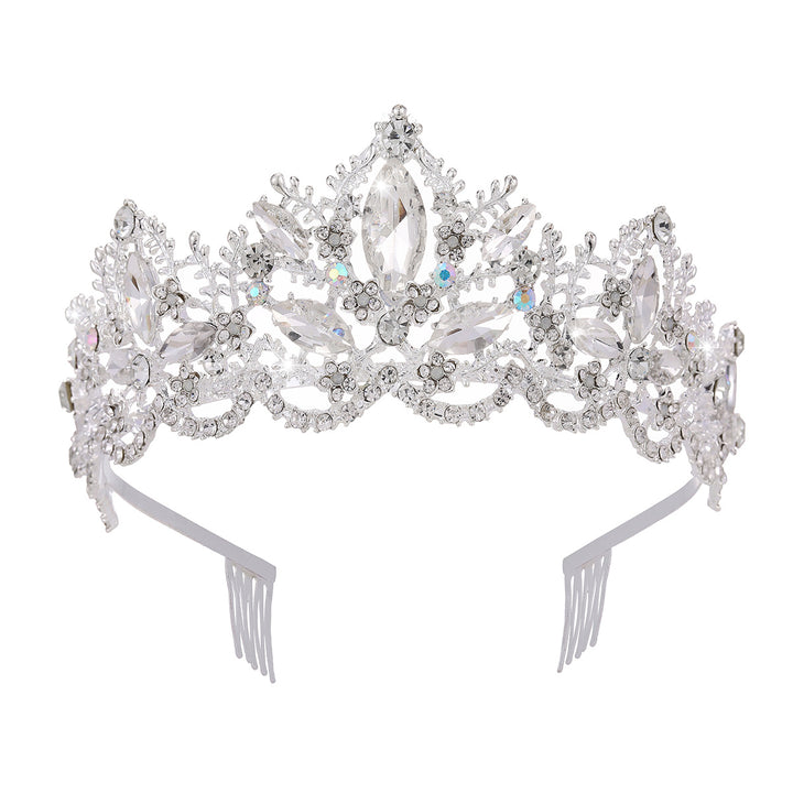 Ladies Glamorous Tiara with Sparkling Crystal Decorations Kalsten