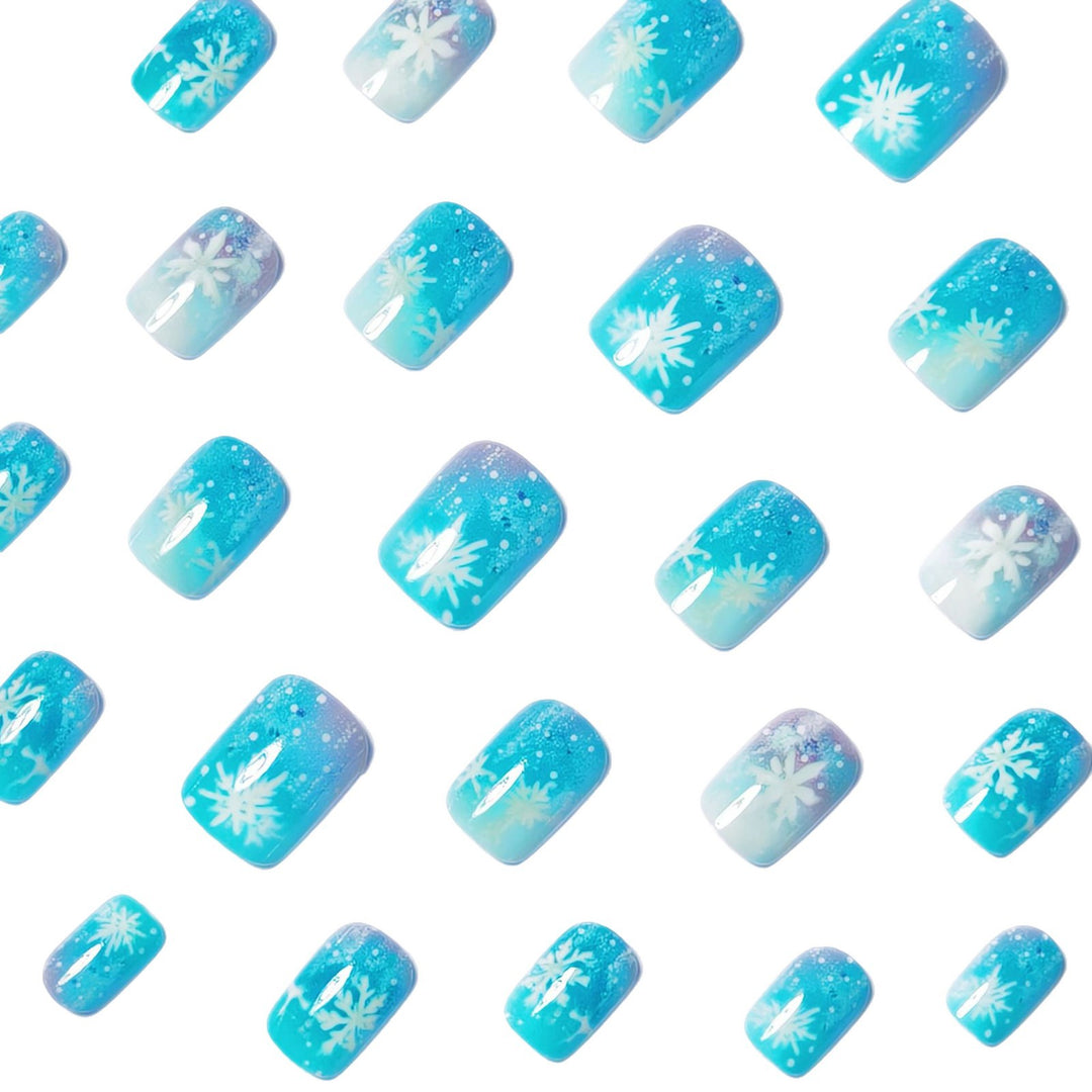 Artificial nails with winter snowflake design Kalsten