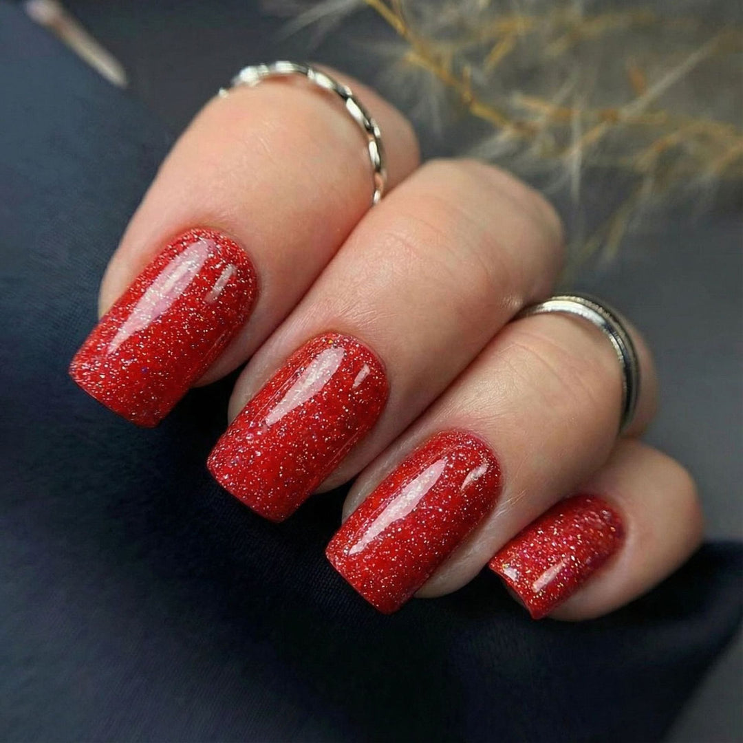 Glittering artificial nails with high-gloss effect Kalsten