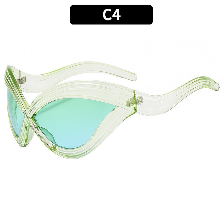 Fashionable Futuristic Cat-Eye Sunglasses