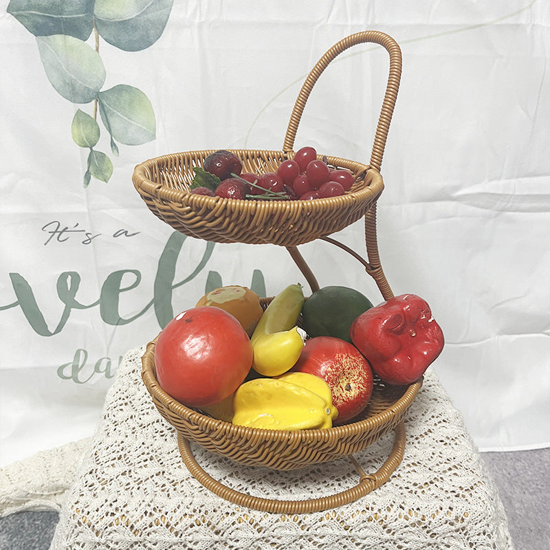 Multi-Tiered Decorative Woven Fruit Stand Kalsten
