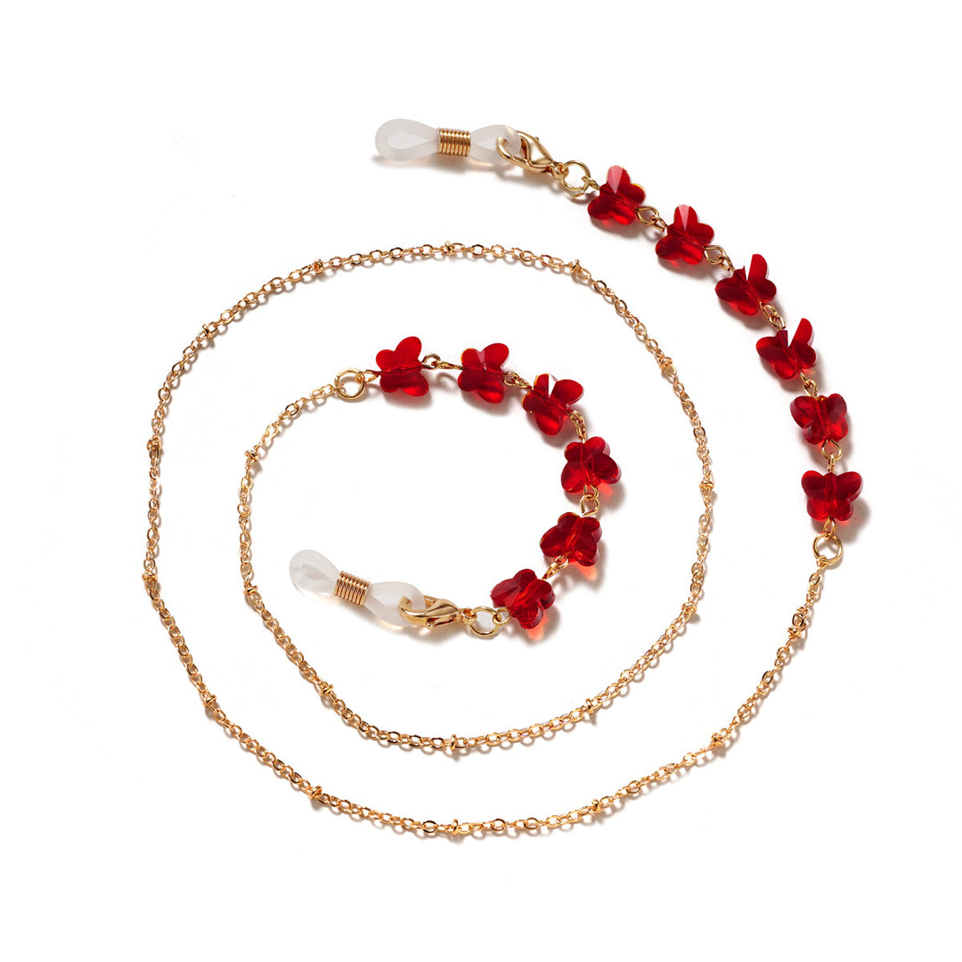 Floral Embellished Eyewear Chain Kalsten
