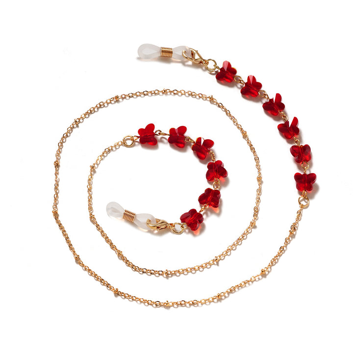 Floral Embellished Eyewear Chain Kalsten