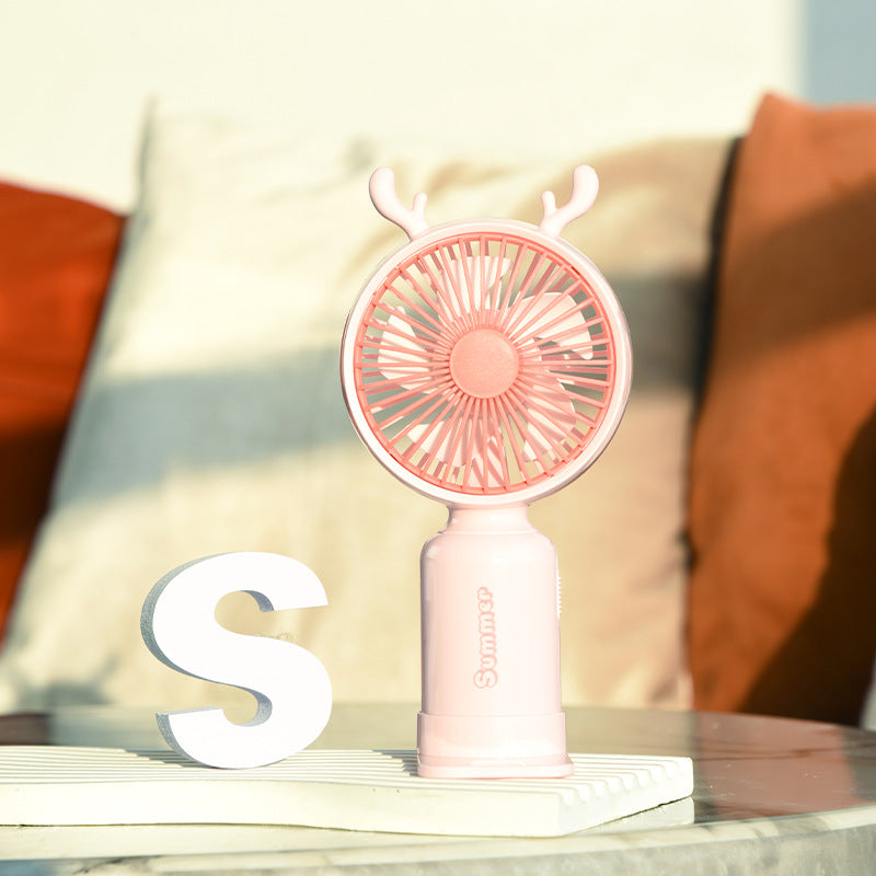 Portable Deer-Themed Handheld Cooling Fan Kalsten