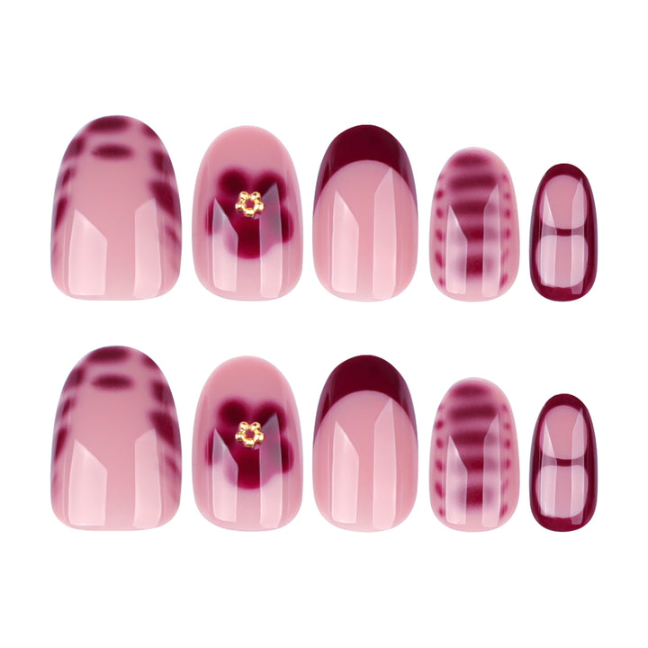 Elegant artificial nail design with floral pattern Kalsten