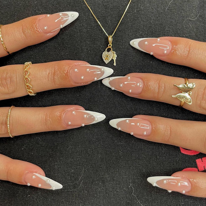 Artificial nail set with elegant French tips Kalsten