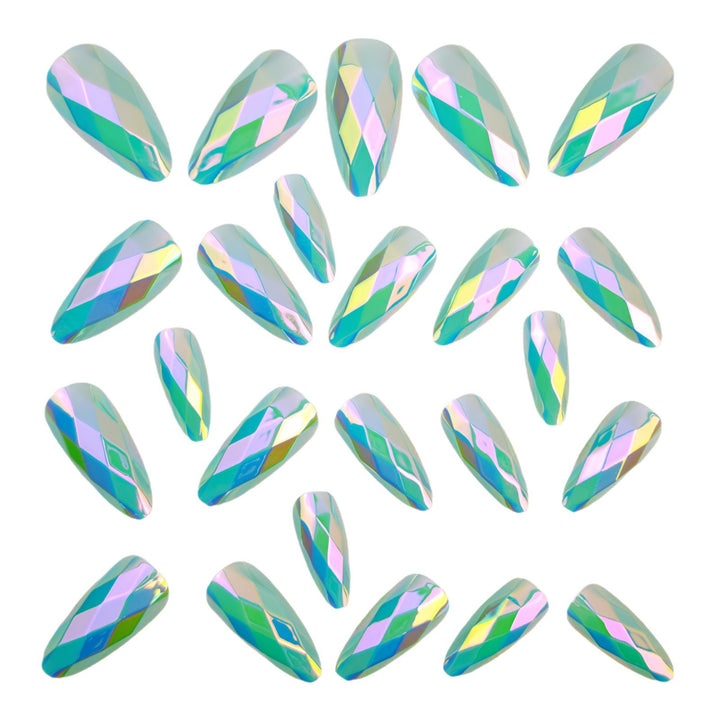 Art nails with faceted glitter design Kalsten