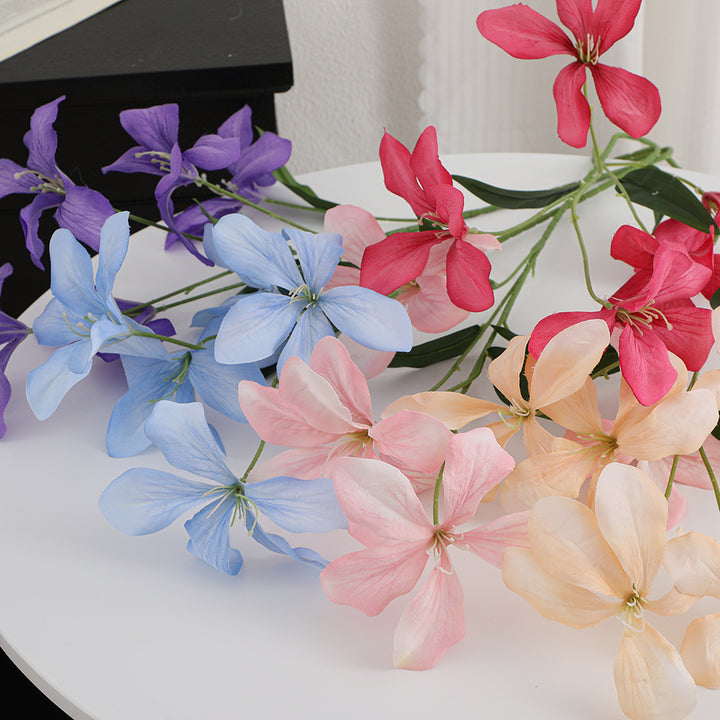 Artificial orchid flower branch with delicate flowers
