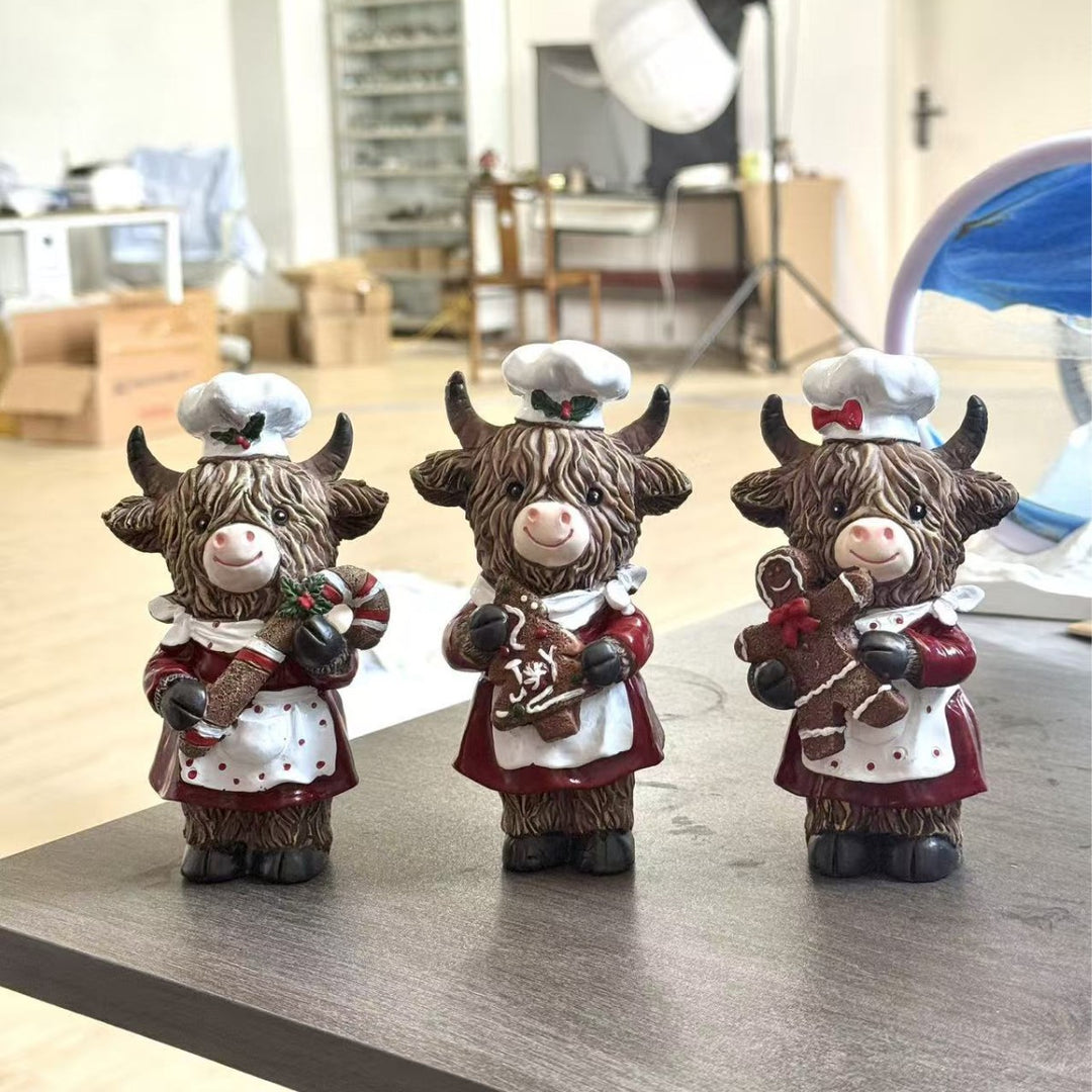 Enchanting Christmas cow figurine Kalsten