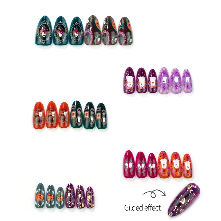Halloween-Themed Press-On Nail Art