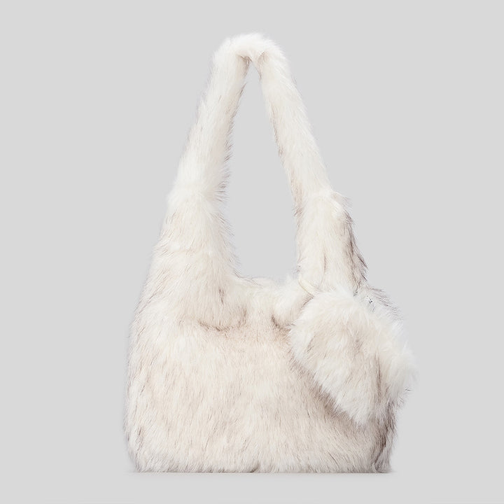Plush Faux Fur Shoulder Bag
