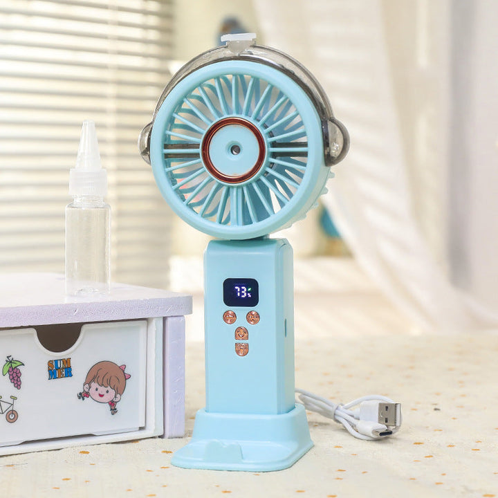 Women Portable Water Sprayer Fan with Digital Control Kalsten