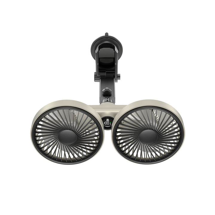 Unisex Dual-Blade Wall-Mounted Cooling Fan with Smart Temperature Display Kalsten