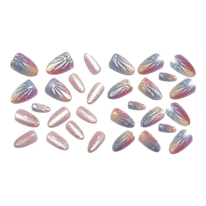 Artificial nails in elegant ombre design with glitter embellishments Kalsten