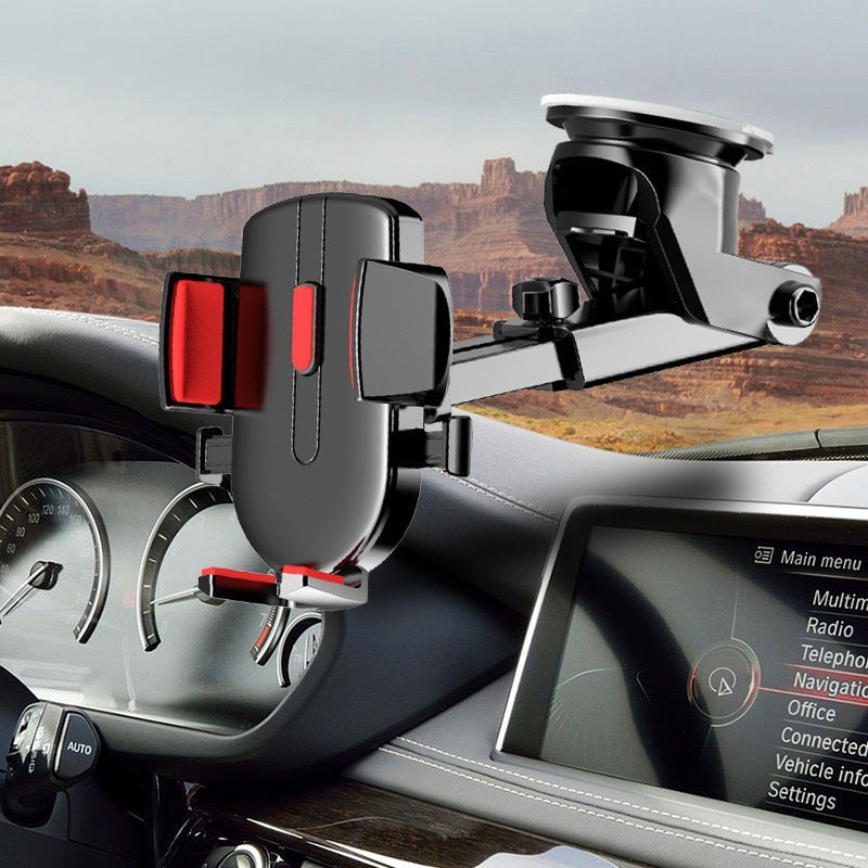 Adjustable telescopic suction car phone holder with full rotation gravity auto-lock Kalsten