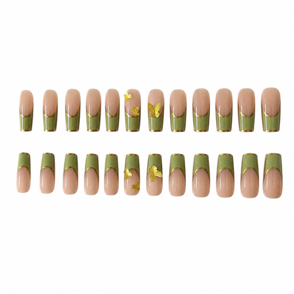 Artificial nails with elegant floral and delicate design Kalsten