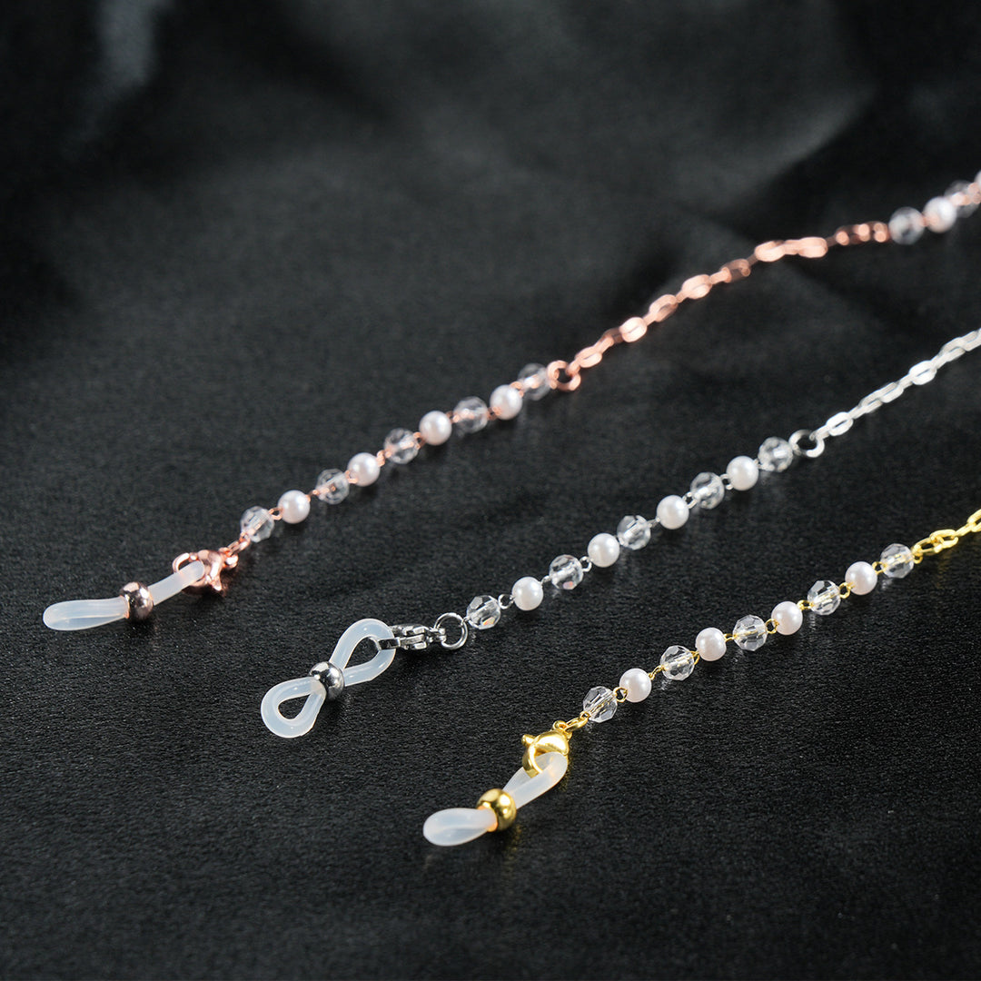 Elegant Pearl-Accented Eyewear Chain Kalsten