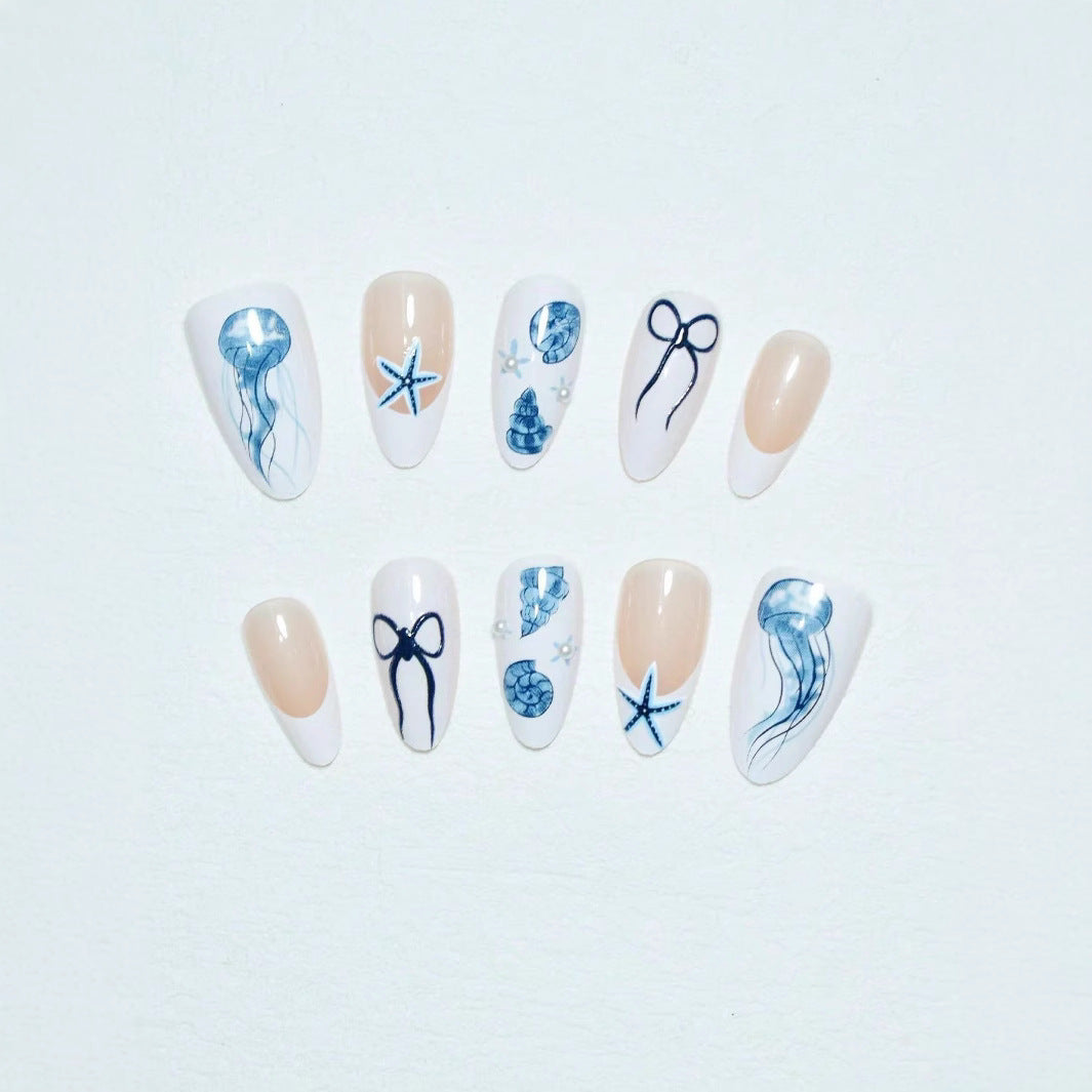 Artistic Jellyfish-Themed Press-On Nails Kalsten