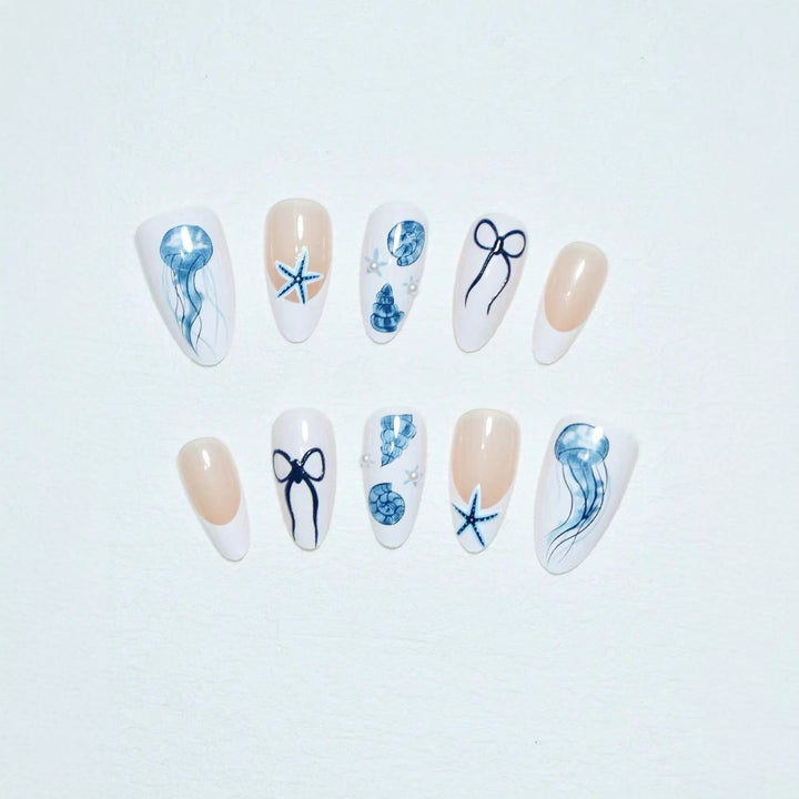 Artistic Jellyfish-Themed Press-On Nails Kalsten