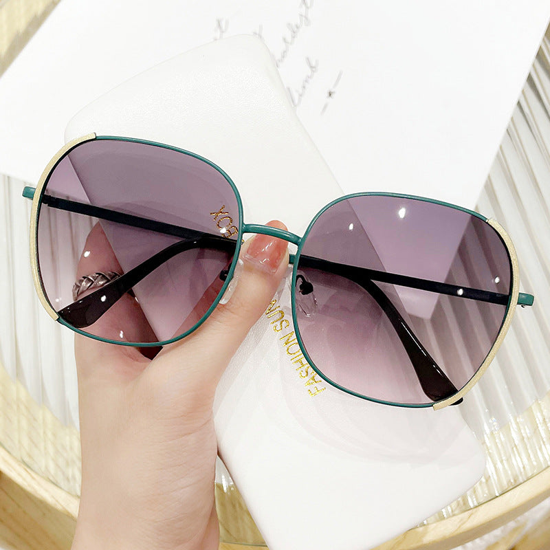 Women's large square sunglasses with high-quality metal frame Kalsten