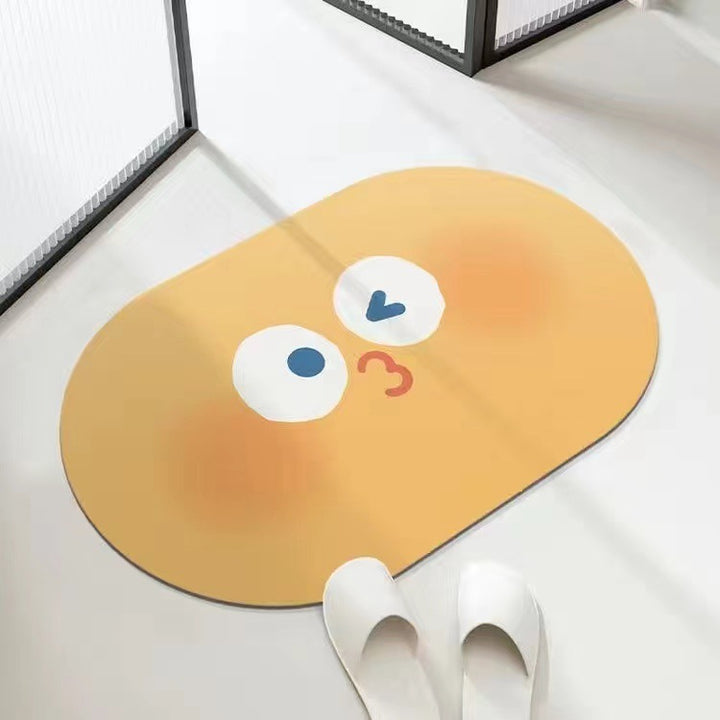 Playful Cartoon-Themed Floor Mat