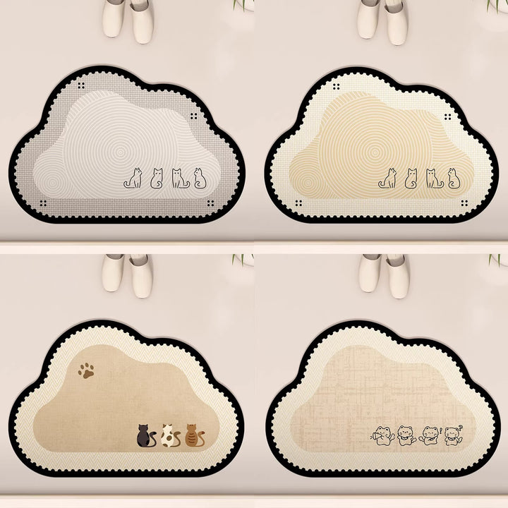 Cute Cloud-Shaped Plush Area Mat