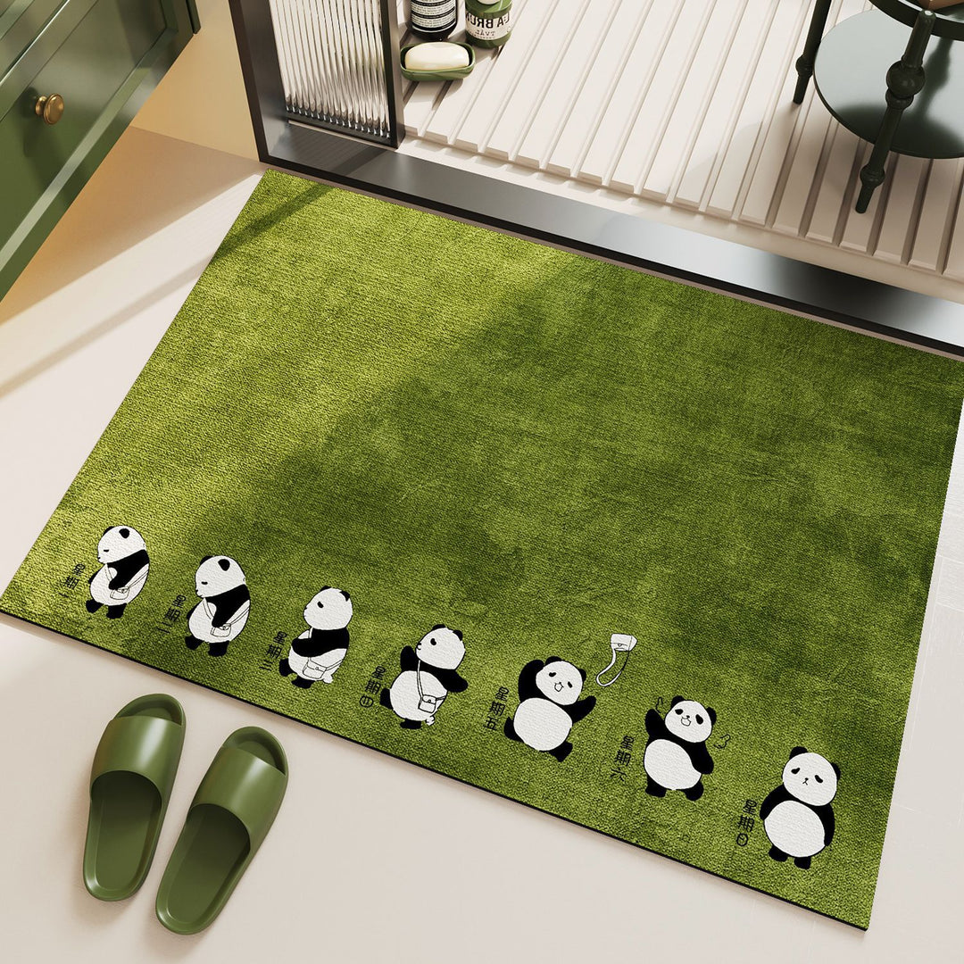 Panda-Themed Decorative Floor Mat