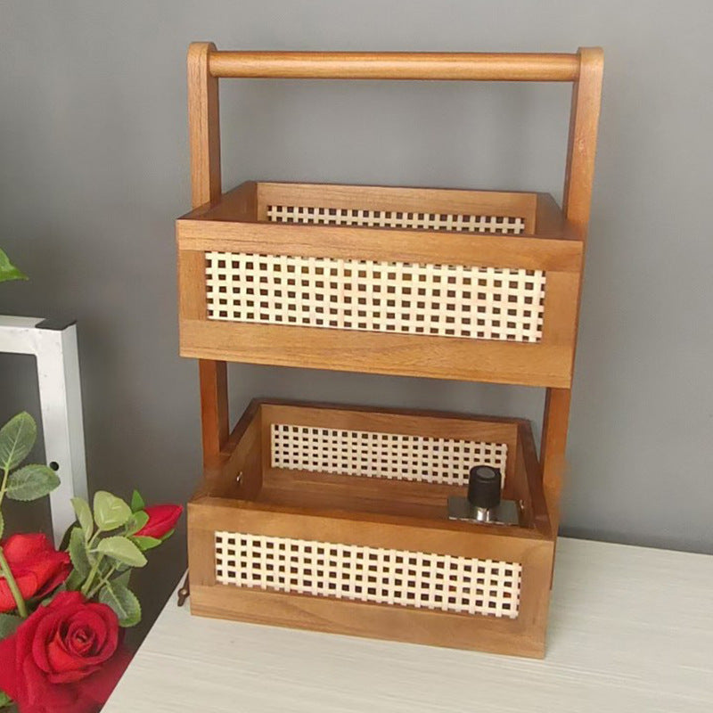Wooden Multi-Tiered Cosmetic Organizer Kalsten