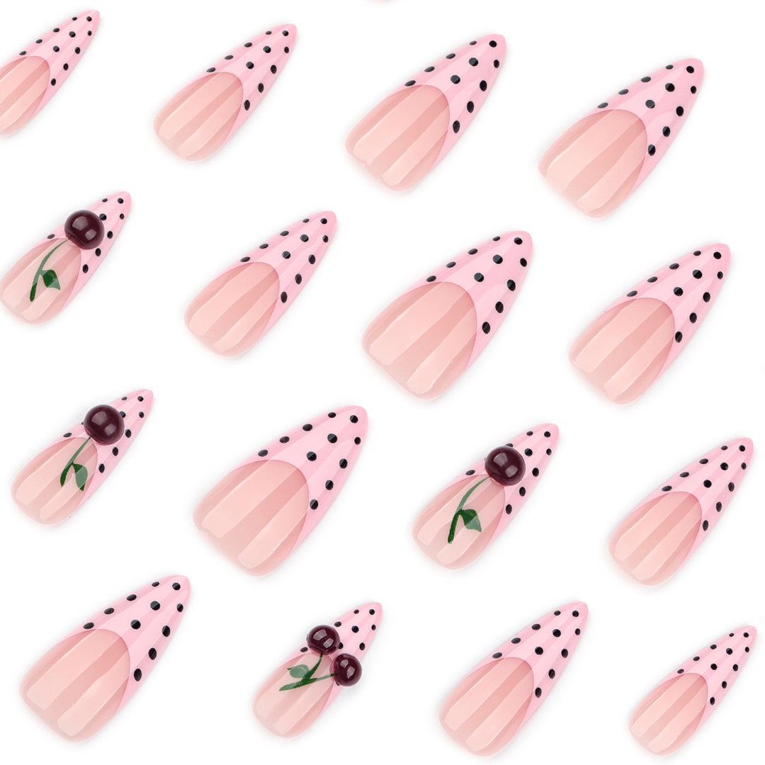 Artificial nail art in cheerful cherry design Kalsten