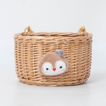 Handwoven willow basket with animal motif Kalsten