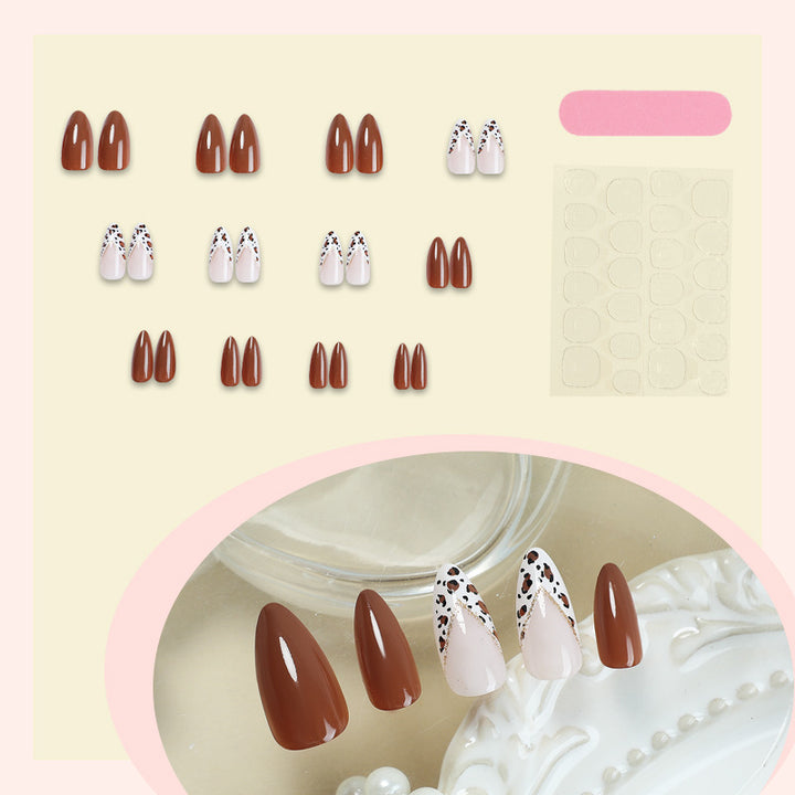 Decorative Press-On Nail Set with Unique Patterns kalsten