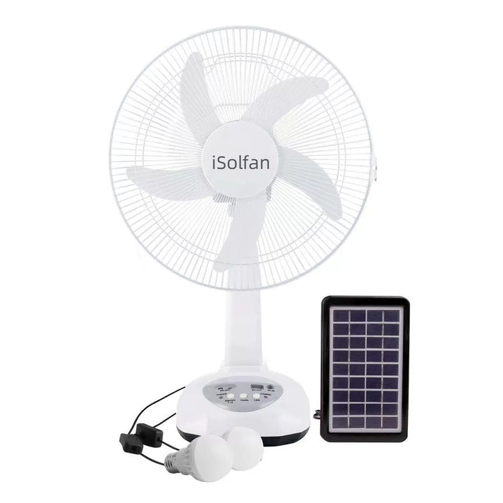 Women portable solar fan with integrated LED light and remote control Kalsten