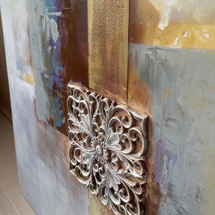 Modern Abstract Framed Canvas Artwork
