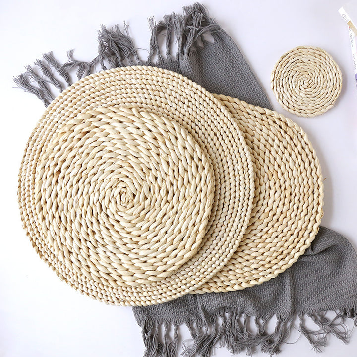 Round Coaster Made of Natural Fiber Kalsten