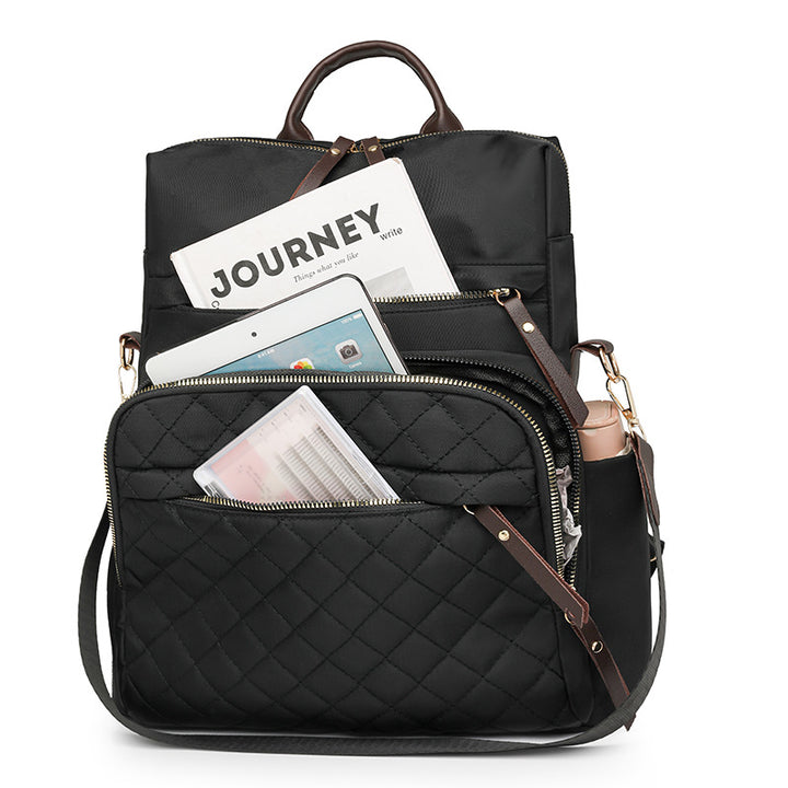 Quilted Multi-Compartment Backpack Kalsten