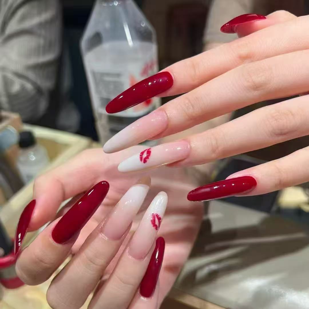 Artistic Long Stiletto Nail Enhancements Kalsten