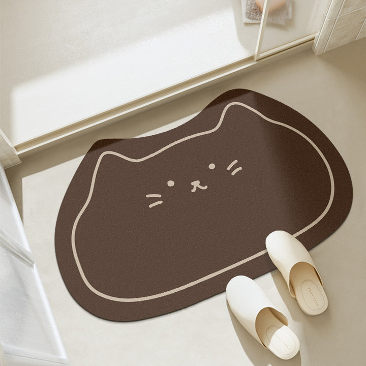 Cat-Themed Bath Mat