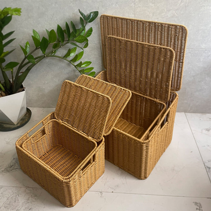 Handwoven Rectangular Storage Basket Kalsten