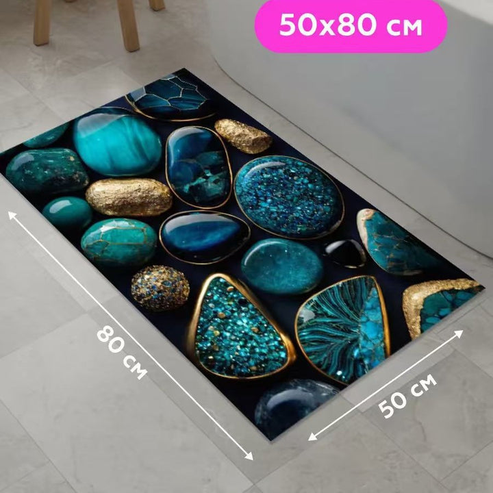Decorative Mosaic Bath Mat Kalsten