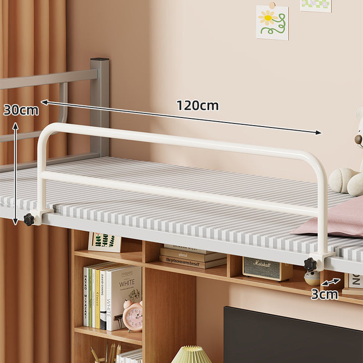 Clamp-On Tubular Bed Guard Rail with Tool-Free Knob Clamp