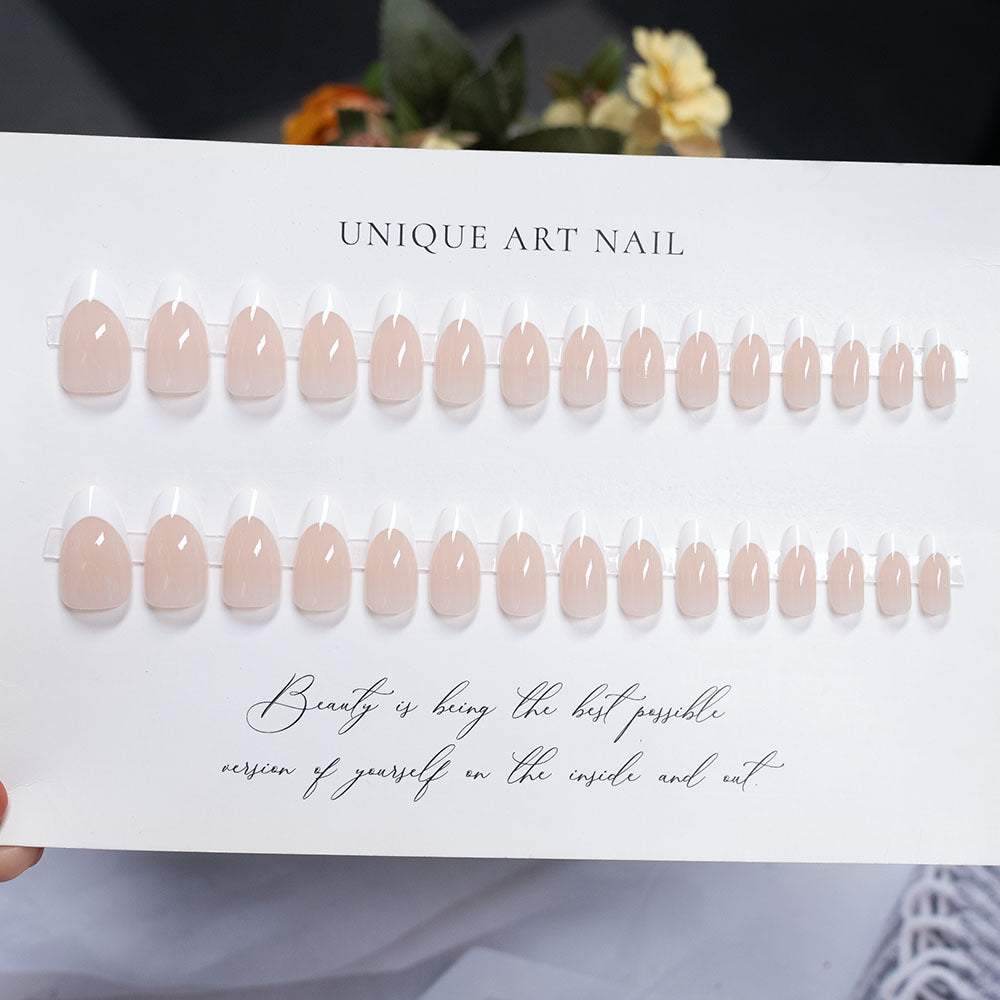 Elegant Almond-Shaped Press-On Nail Set