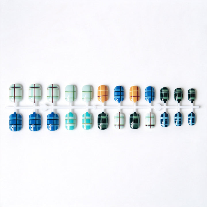 Geometric Patterned Nail Art