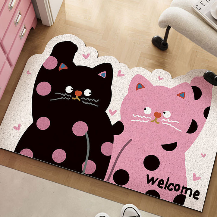 Playful Cat-Themed Decorative Mat Kalsten